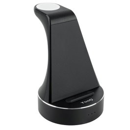 Tooq Base de Carga Inalámbrica para Apple Watch y iPhone/Smartphone - Negro